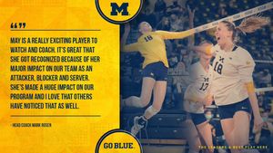 Image post by @umichvball on Twitter