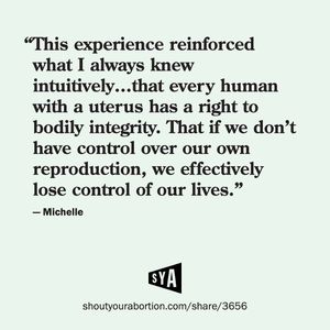 Image post by @shoutyourabortion on Instagram