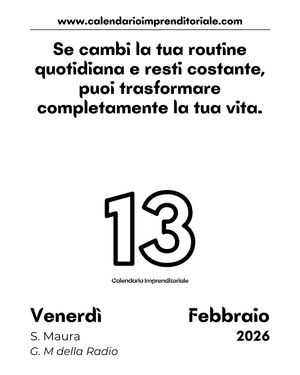 Image post by @calendarioimprenditoriale on Instagram