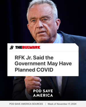 Image post by @podsaveamerica on Instagram