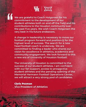 Image post by @uhcougarfb on Instagram