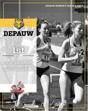 Image post by @DePauwAthletics on Twitter
