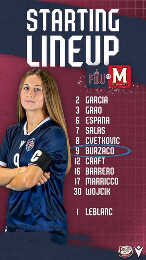 Image post by @FDUKnightsWSOC on Twitter
