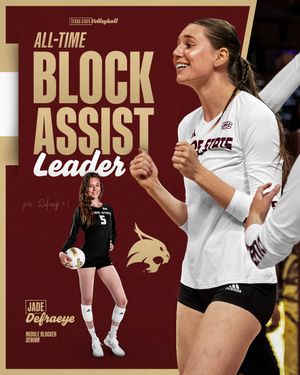 Image post by @TexasStateVball on Twitter
