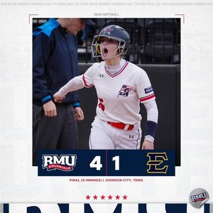 Image post by @RMUAthletics on Facebook