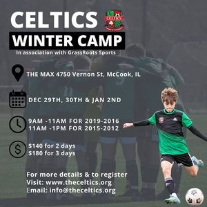 Image post by @TheCelticsSoccerClub on Facebook