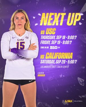 Image post by @lsuvolleyball on Twitter/X