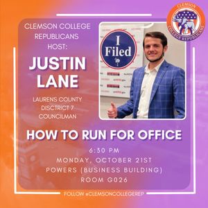 Image post by @clemsoncollegerep on Instagram