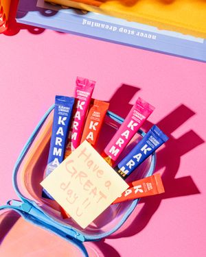 Image post by @drinkkarmawater on Instagram