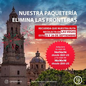Image post by @cjexpress.paqueteria on Facebook