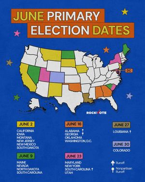 Image post by @rockthevote on Instagram