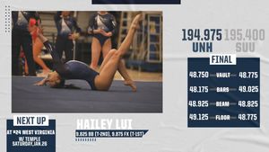 Image post by @UNHGymnastics on Twitter