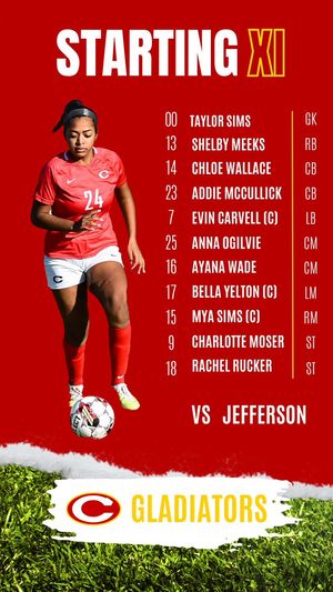Image post by @CCGladsSoccer on Twitter