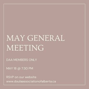Image post by @doulaassociationofalberta on Facebook