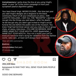 Image post by @theshaderoom on Instagram