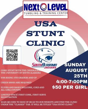 Image post by @southalabama.cheerleading on Facebook