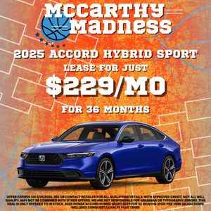 Image post by @mccarthyhondaks on Instagram