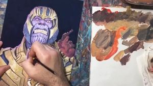 Video post by @RichPellegrinoArt on Facebook