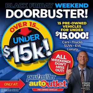 Image post by @PaulMillerAutoOutlet on Facebook