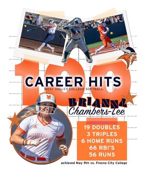 Image post by @West Valley College Softball on Facebook