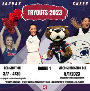 Image post by @southalabama.cheerleading on Facebook