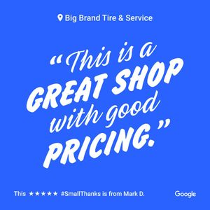 Text post by @BigBrandTire on Twitter/X