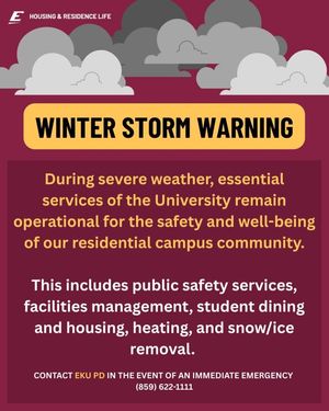 Image post by @EKUHousing on Facebook