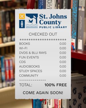 Image post by @stjohnscountylibrary on Instagram