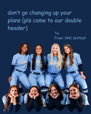 Image post by @UNCSoftball on Twitter