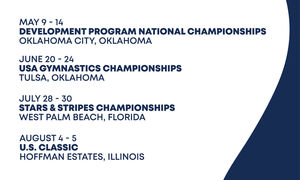 Image post by @USAGymnastics on Facebook