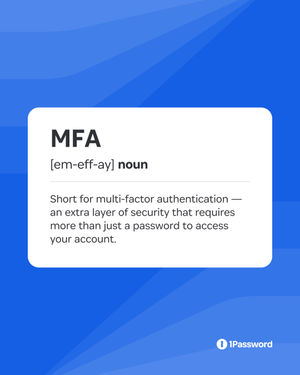 Image post by @1password on Instagram