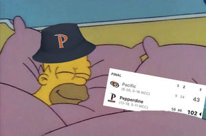 Image post by @PepperdineMBB on Twitter