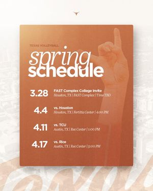 Image post by @TexasLonghornsVolleyball on Facebook