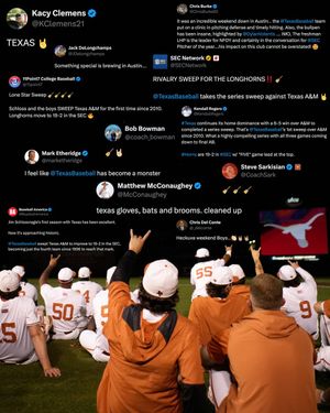 Image post by @TexasBaseball on Twitter