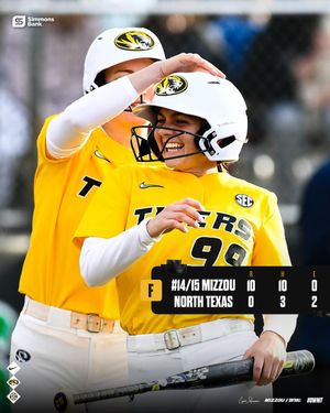 Image post by @MizzouSoftball on Twitter
