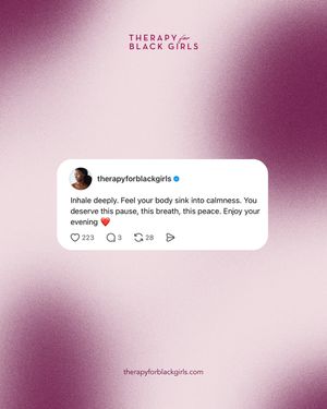 Image post by @therapyforblackgirls on Instagram