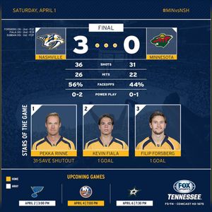 Image post by @predsnhl on Instagram