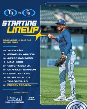 Image post by @RaysBaseball on Twitter