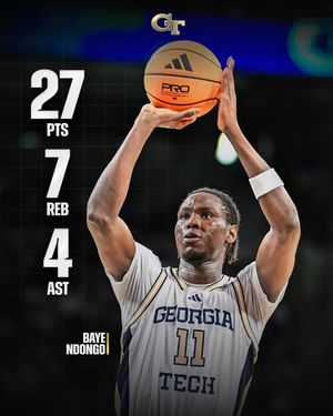 Image post by @gtmensbasketball on Instagram