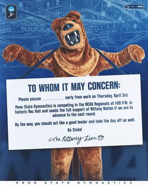 Image post by @pennstatewgym on Instagram