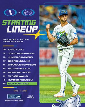 Image post by @RaysBaseball on Twitter