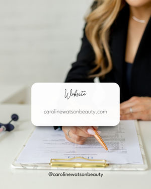 Image post by @carolinewatsonbeauty on Instagram
