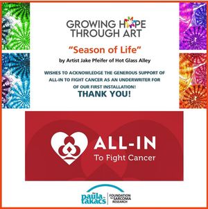 Image post by @allintofightcancer on Instagram