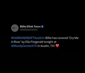 Image post by @billieeilishtours on Instagram