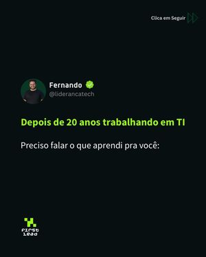 Image post by @fernando.techlead on Instagram