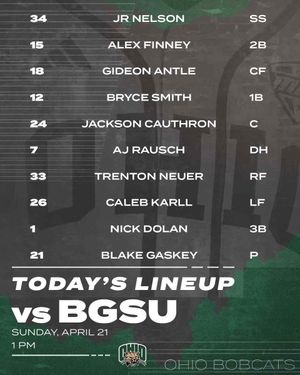 Image post by @Ohio_Baseball on Twitter