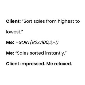 Image post by @excelforsuccess on Instagram