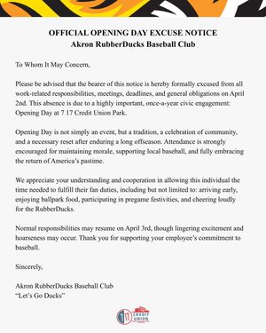 Image post by @akronrubberducks on Instagram