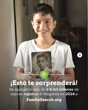 Image post by @familysearchesp on Instagram