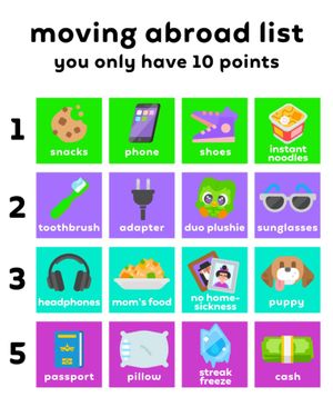 Image post by @duolingoenglishtest on Instagram